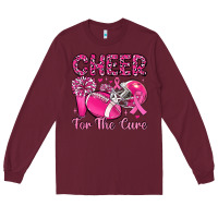Burgundy cheer for the cure Long Sleeve Tee - MaliasSmallBusiness