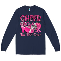 Navy cheer for the cure Long Sleeve Tee - MaliasSmallBusiness