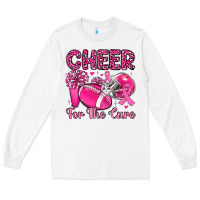 White cheer for the cure Long Sleeve Tee - MaliasSmallBusiness