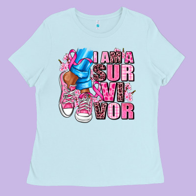 I Am A Survivor Ladies Tee Designed By Adodesignshop