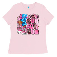 Bubblegum Pink i am a survivor Ladies Tee - AdoDesignShop