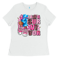 White i am a survivor Ladies Tee - AdoDesignShop