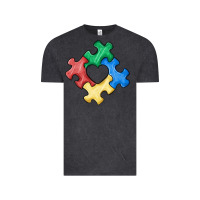 Vintage Black autism puzzle Vintage Tee - MaliasSmallBusiness