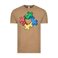 Vintage Coffee autism puzzle Vintage Tee - MaliasSmallBusiness