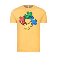 Vintage Mustard autism puzzle Vintage Tee - MaliasSmallBusiness