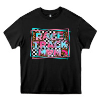 Black race track mom Heavy Core Tee - AdoDesignShop