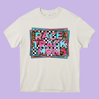 Race Track Mom Heavy Core Tee Designed By Adodesignshop