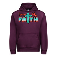 Mauve Wine Have Faith Urban Hoodie - BundleAndBundleShop