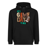 Black It's game day y'all Heavyweight Hoodie - HowdyJamesFarm