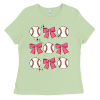 Matcha baseball coquette bow Ladies Tee - JahusDesignShop
