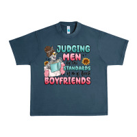 Midnight Navy judging men by the standards of my book boyfriends Urban Heavy Tee - MaliasSmallBusiness