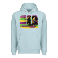 Blue Mist mardi gras flag Premium Hoodie - CowGirlArtShop