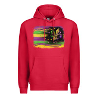 Cardinal mardi gras flag Premium Hoodie - CowGirlArtShop