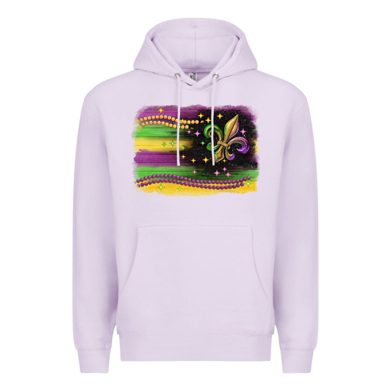 Mardi Gras Flag Premium Hoodie by CowGirlArtShop | Teevron