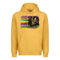 Mustard mardi gras flag Premium Hoodie - CowGirlArtShop
