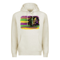 Oatmeal Heather mardi gras flag Premium Hoodie - CowGirlArtShop