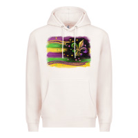Pale Pink mardi gras flag Premium Hoodie - CowGirlArtShop