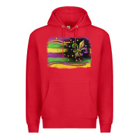 Red mardi gras flag Premium Hoodie - CowGirlArtShop