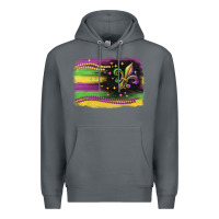 Rock mardi gras flag Premium Hoodie - CowGirlArtShop