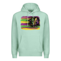 Seafoam mardi gras flag Premium Hoodie - CowGirlArtShop
