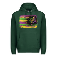 Sports Green mardi gras flag Premium Hoodie - CowGirlArtShop