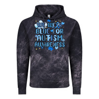 Cloud Black we wear blue for autism awareness Vintage Hoodie - MaliasSmallBusiness