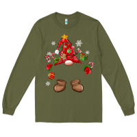 Army Green custom christmas gnome Long Sleeve Tee - MaliasSmallBusiness