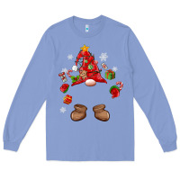 Colony Blue custom christmas gnome Long Sleeve Tee - MaliasSmallBusiness