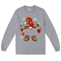 Heather Grey custom christmas gnome Long Sleeve Tee - MaliasSmallBusiness