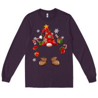 Plum custom christmas gnome Long Sleeve Tee - MaliasSmallBusiness