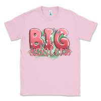 Bubblegum Pink big sister Classic Tee - MaliasSmallBusiness