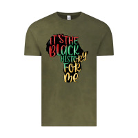 Vintage Olive its the black history for me Vintage Tee - MaliasSmallBusiness