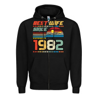 Black Best Wife Since 1982 Zipper Hoodie - Bettercallsaul