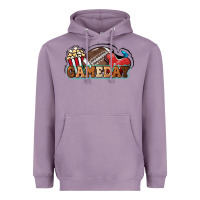 Lavender Game day football popcorn Heavyweight Hoodie - HowdyJamesFarm