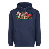 Navy Game day football popcorn Heavyweight Hoodie - HowdyJamesFarm