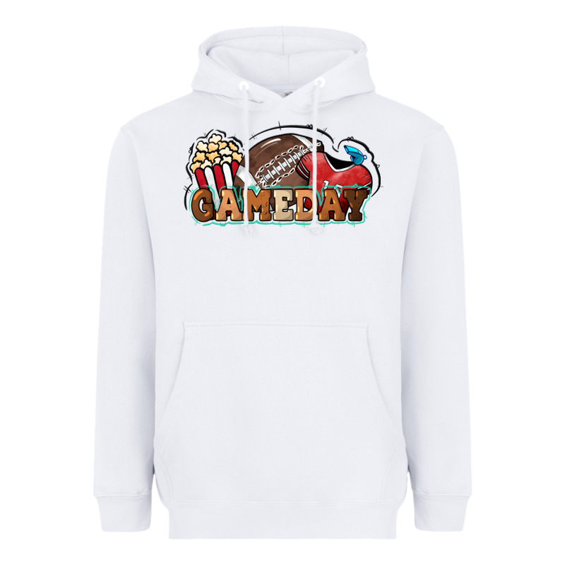 Game Day Football Popcorn Heavyweight Hoodie by HowdyJamesFarm | Teevron