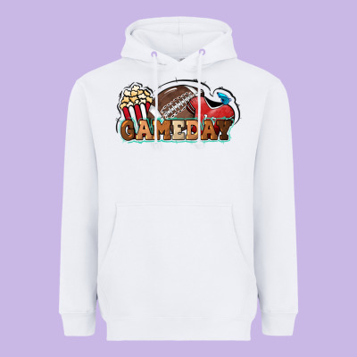 Game Day Football Popcorn Heavyweight Hoodie Designed By Howdyjamesfarm