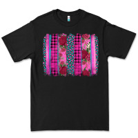 Black valentine's day floral leopard brushstroke Premium Tee - AdoDesignShop