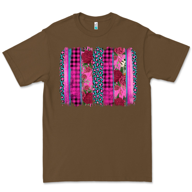 Valentine's Day Floral Leopard Brushstroke Premium Tee by AdoDesignShop | Teevron