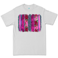 Dove Grey valentine's day floral leopard brushstroke Premium Tee - AdoDesignShop