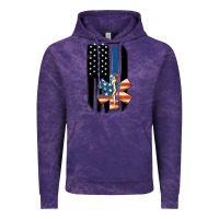 Cloud Purple ems american flag Vintage Hoodie - MaliasSmallBusiness
