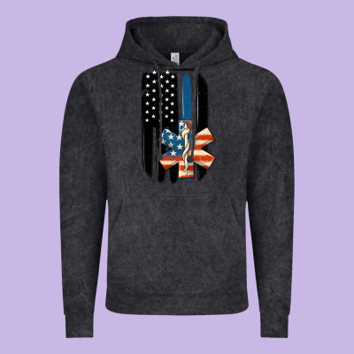 Ems American Flag Vintage Hoodie Designed By Maliassmallbusiness