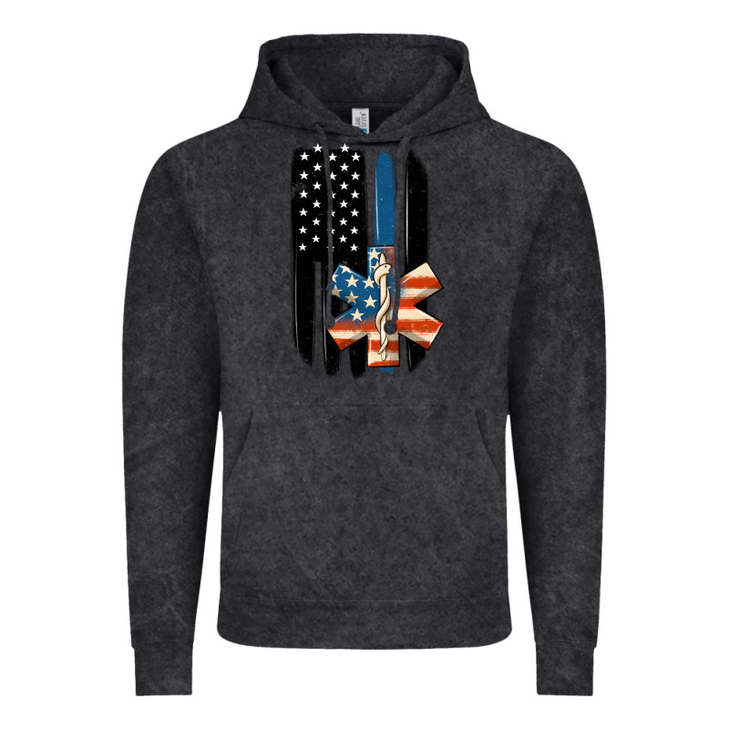 Ems American Flag Vintage Hoodie by MaliasSmallBusiness | Teevron