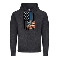Vintage Black ems american flag Vintage Hoodie - MaliasSmallBusiness