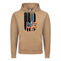 Vintage Coffee ems american flag Vintage Hoodie - MaliasSmallBusiness