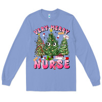 Colony Blue very merry nurse Long Sleeve Tee - MaliasSmallBusiness