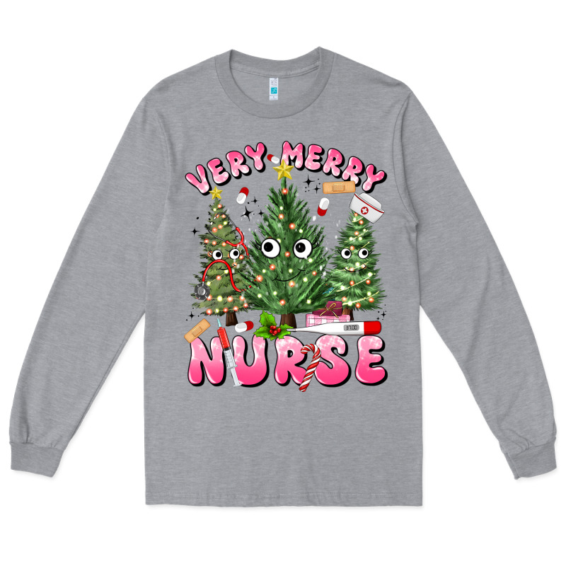 Very Merry Nurse Long Sleeve Tee by MaliasSmallBusiness | Teevron