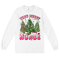 White very merry nurse Long Sleeve Tee - MaliasSmallBusiness