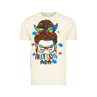 Vintage Arctic messy bun autism mom Vintage Tee - MaliasSmallBusiness