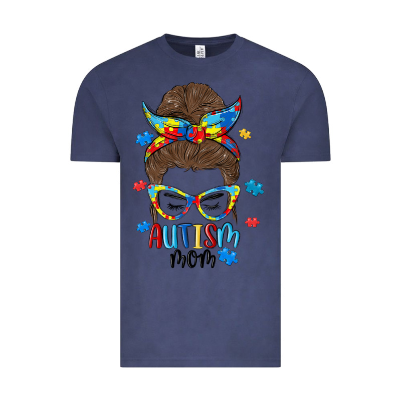 Messy Bun Autism Mom Vintage Tee by MaliasSmallBusiness | Teevron